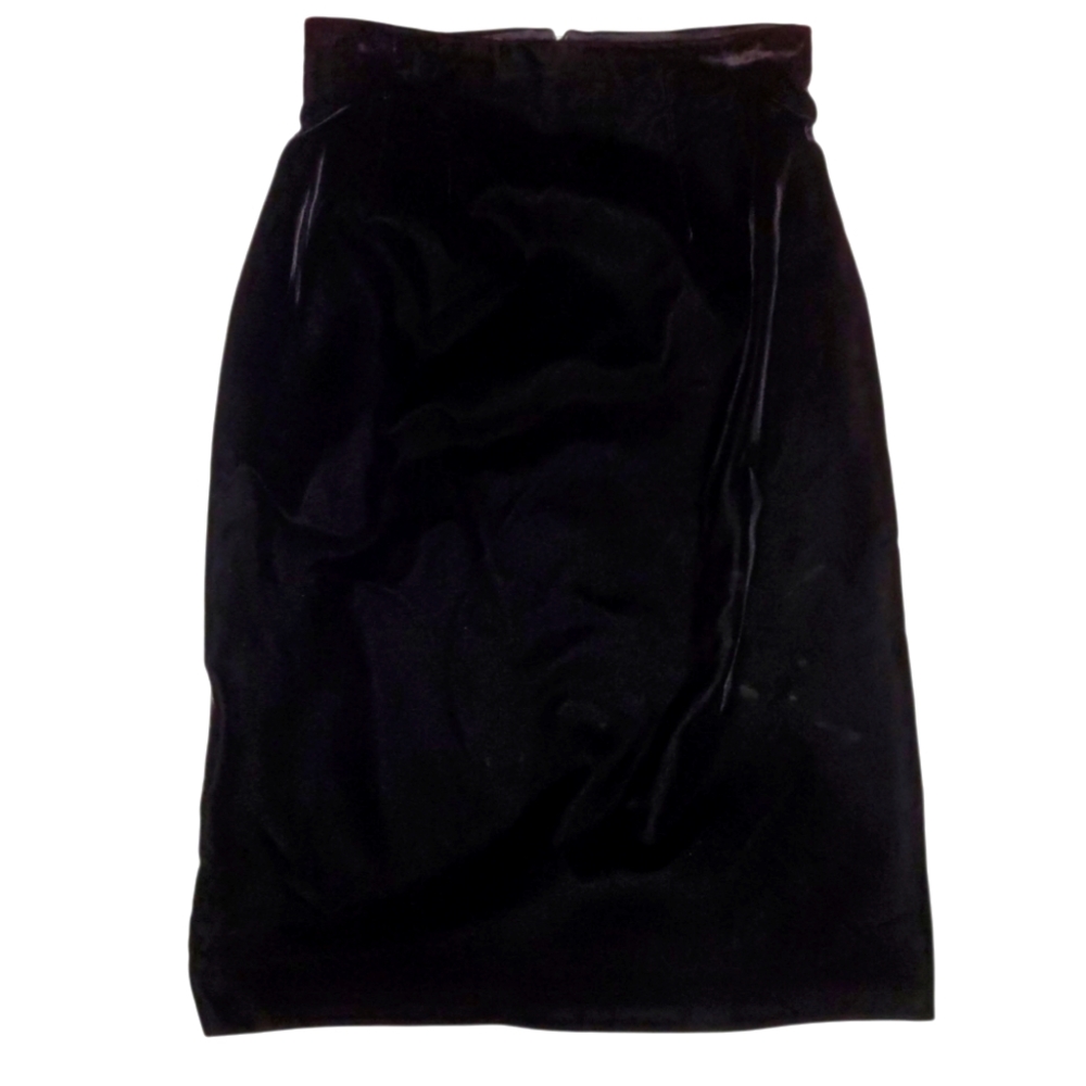 Liz Claiborne Black Velvet Skirt Size 8